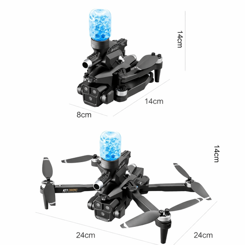 Drone K11 Max Shoot 4K Profesional – Triple Cámara HD + Lanzador Hidrogel