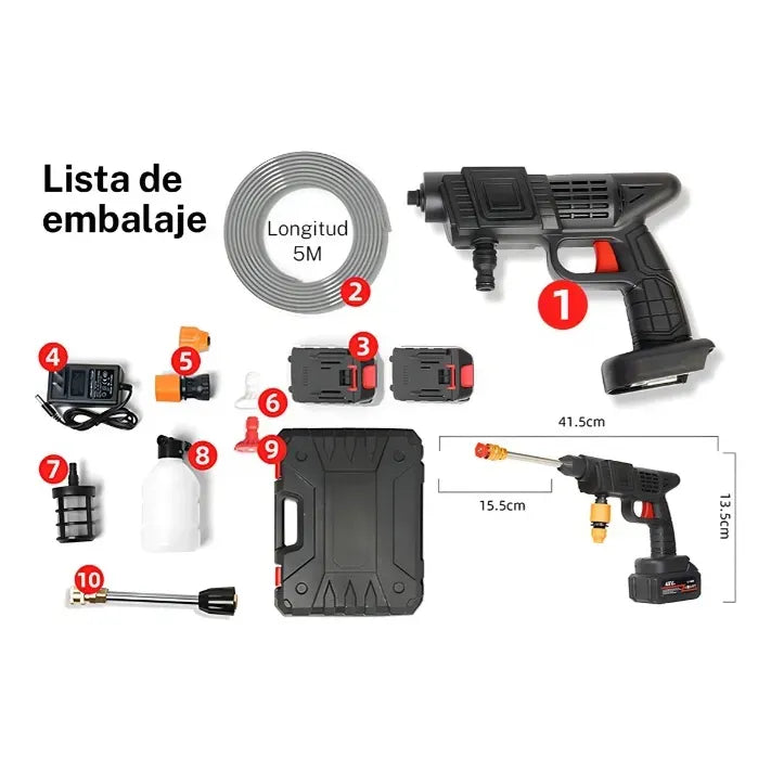 💦 Hidrolavadora Inalámbrica 48V con 2 Baterías: Potencia donde quieras