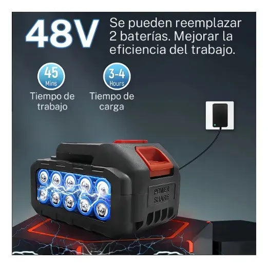💦 Hidrolavadora Inalámbrica 48V con 2 Baterías: Potencia donde quieras
