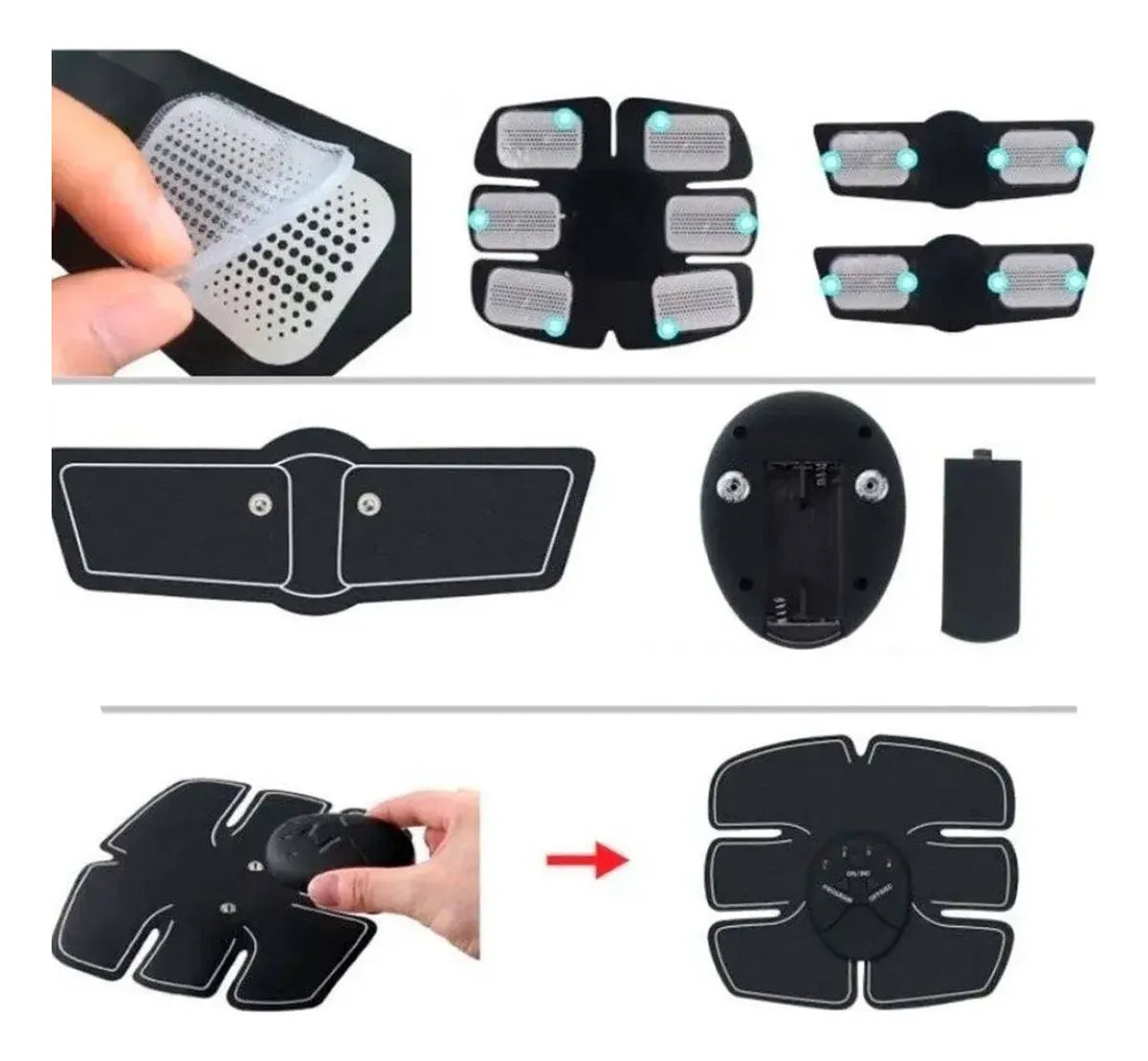 Electro Estimulador Portatil  De Brazos Piernas Abdomen